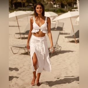 L*Space - Del Mar Skirt in White Sz S